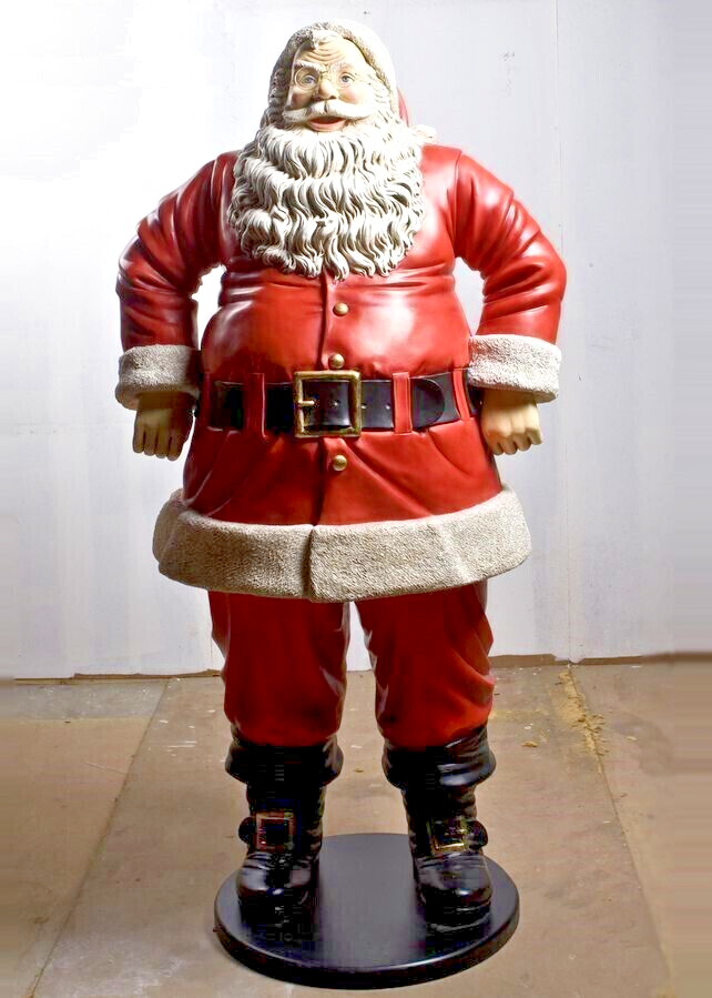 XXL Premium Weihnachtsmann lebensgross 190 Santa Nikolaus Garten Deko-Figur v2