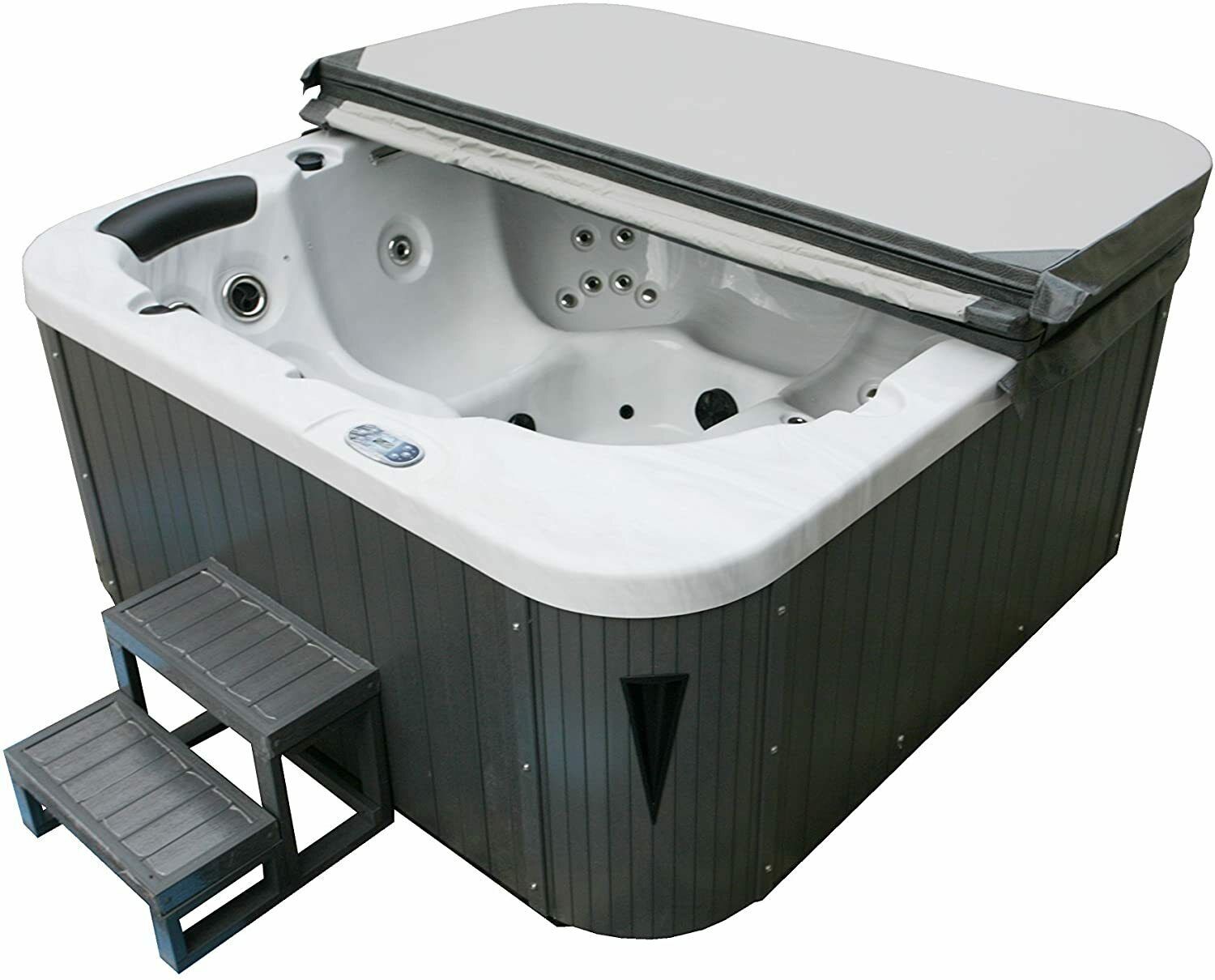 XXL Luxus SPA LED Whirlpool 215x215 Farblicht Outdoor Indoor Pool 5-Personen v2