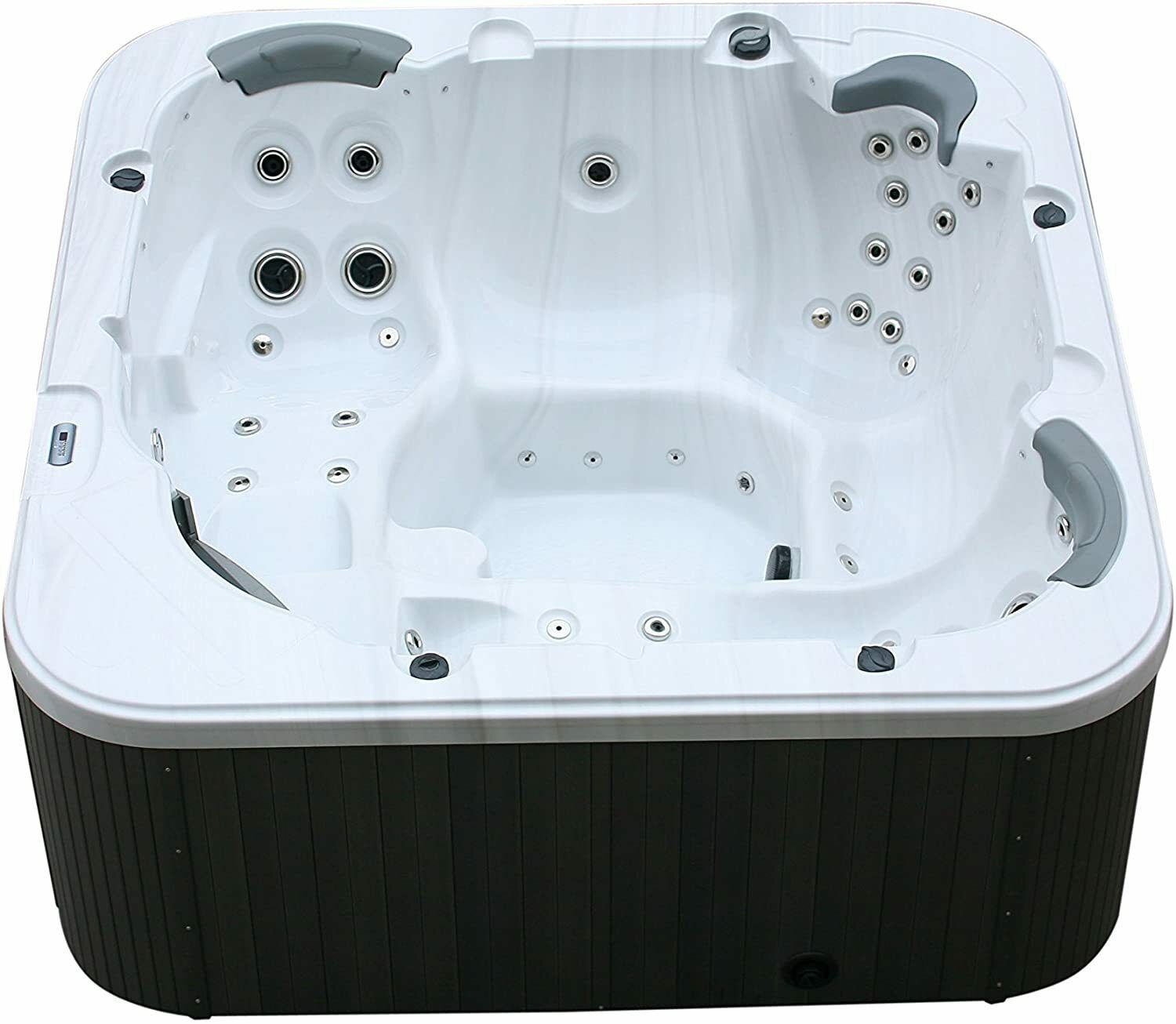 XXL Luxus SPA LED Whirlpool 215x215 Farblicht Outdoor Indoor Pool 5-Personen v2