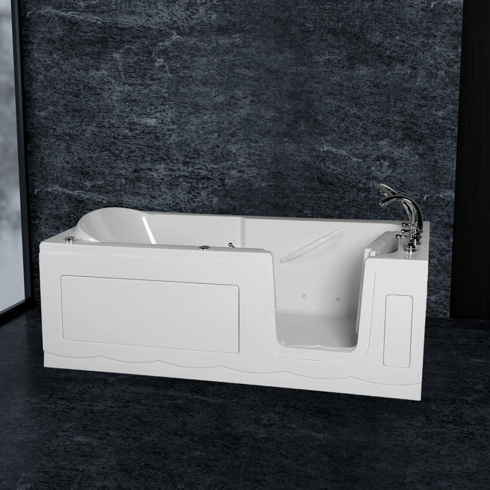 Luxus Tür Seniorenbadewanne F2 Senioren Whirlpool Badewanne 170x75 cm Modell 2024