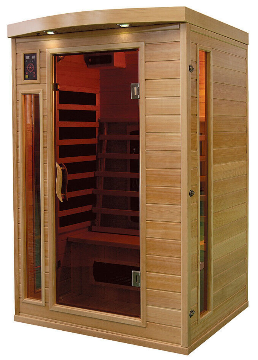 Luxus LED Infrarotsauna 120x105x190 cm Infrarotkabine Wärmekabine Sauna  2 Pers.