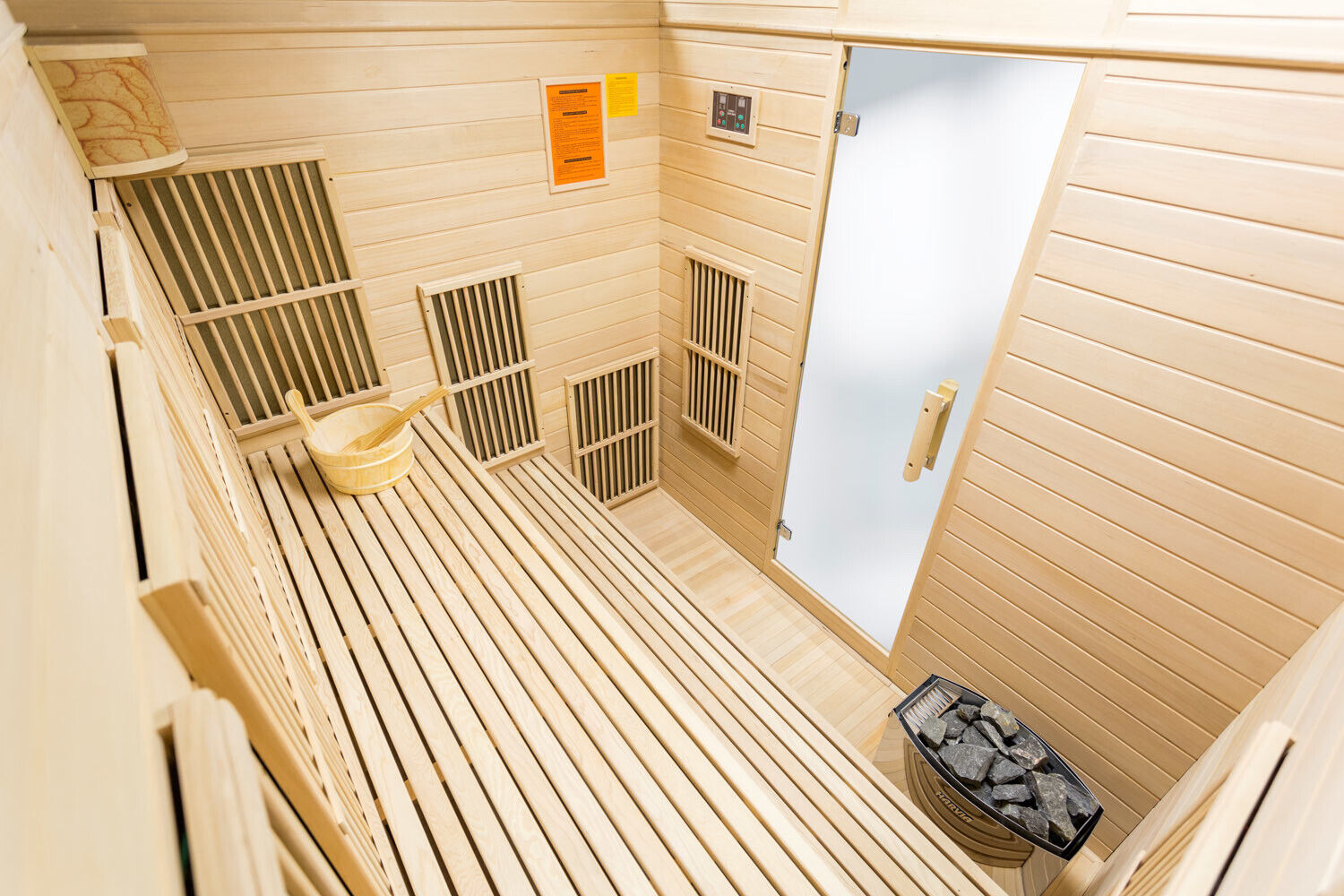 XXXL Luxus Infrarotsauna +Infrarotkabine Kombi SET Sauna inkl. Saunaofen 6 Pers.