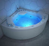 Luxus LED Whirlpool Badewanne SET 160x160cm +Hydrojet+Heizung+Ozon Modell 2024 c