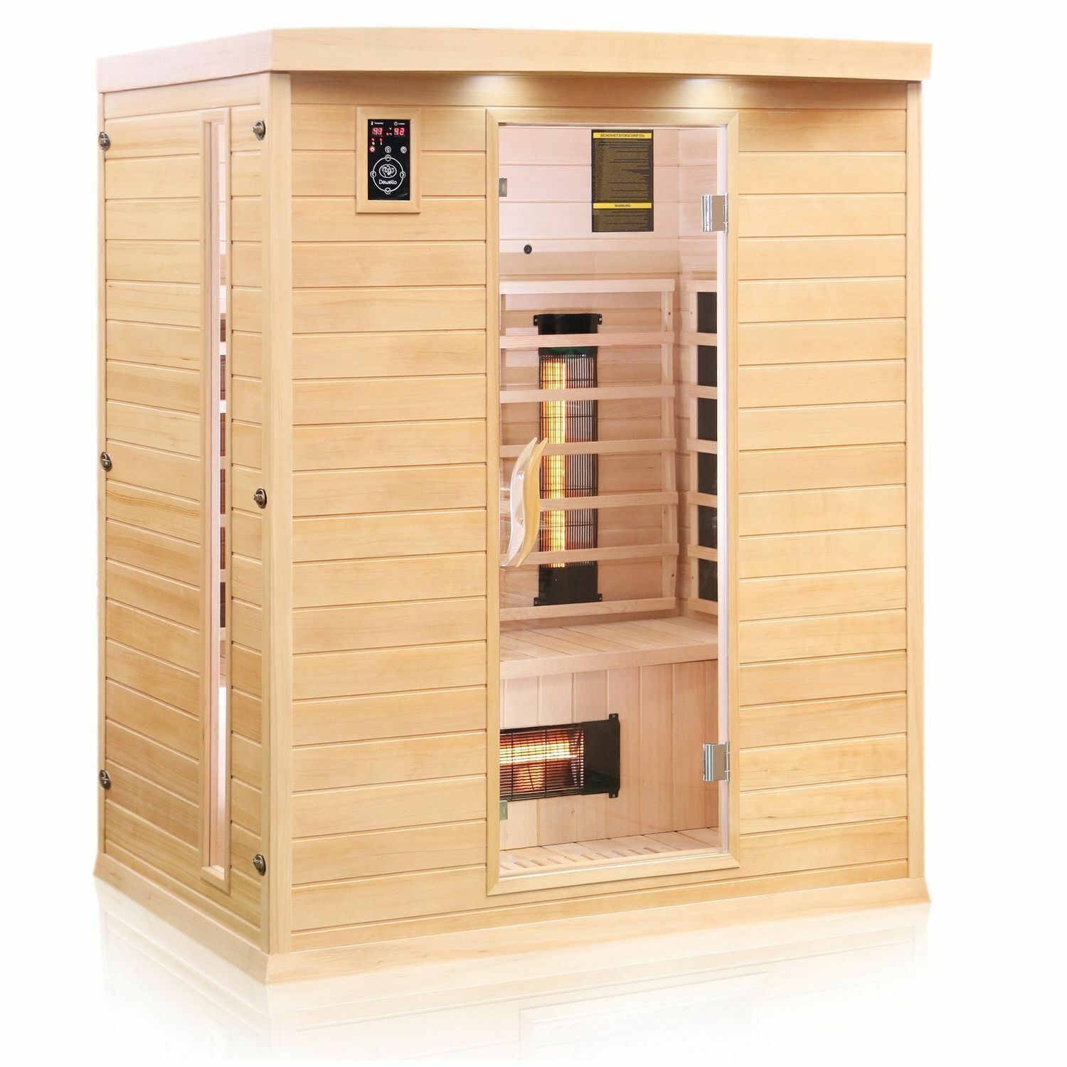 Luxus LED Infrarotsauna Dual-Therm Sauna Infrarotkabine Wärmekabine Vollspektrum