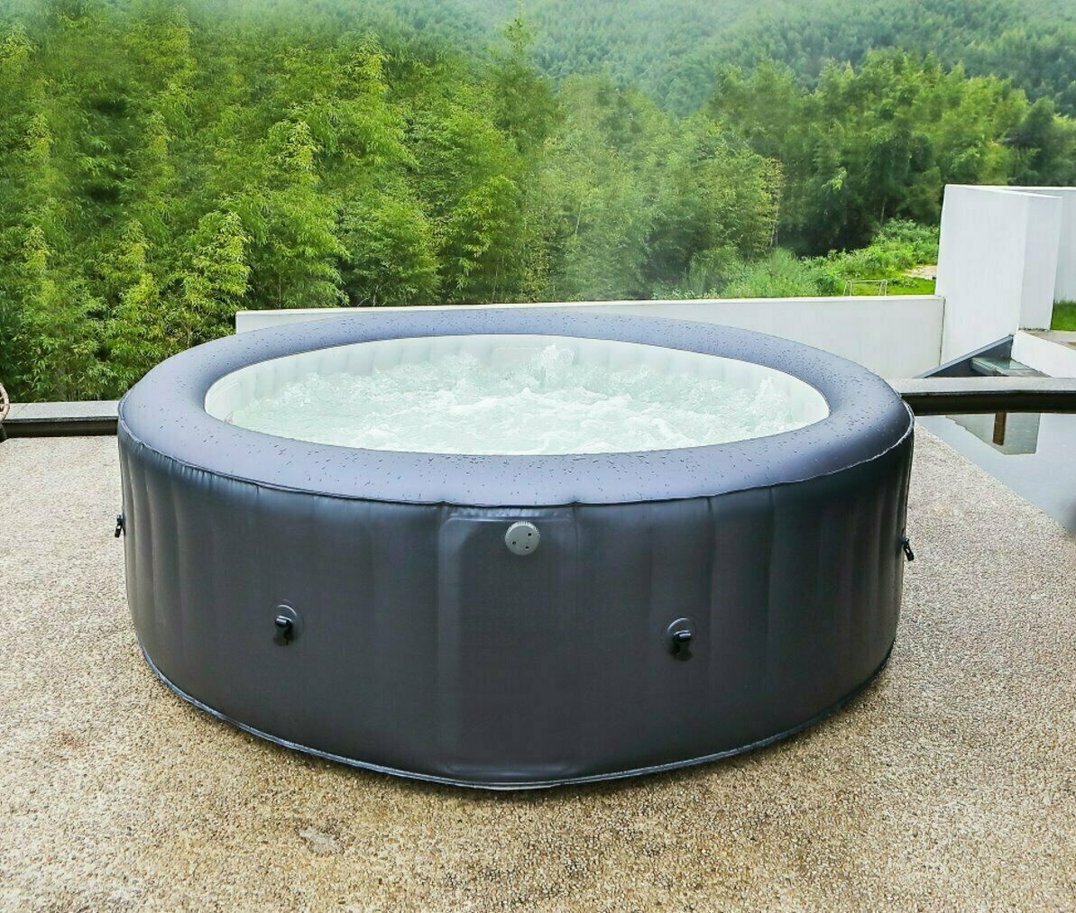 XXL Luxus Whirlpool 204cm aufblasbar 2024 Outdoor + Indoor Pool 6 Personen Mspa