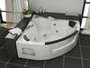 Luxus LED Whirlpool Badewanne SET 152x152cm+Armaturen+Hydrojet+Wasserfall 2024