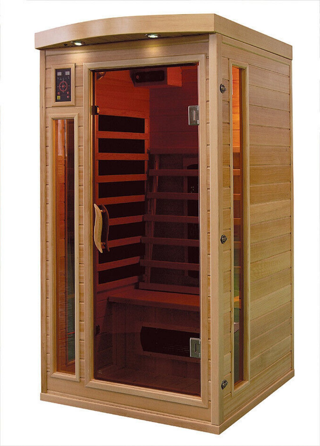 XXL Luxus LED Infrarotsauna Infrarotkabine-Wärmekabine 90x90x190 cm Sauna Ozon v2