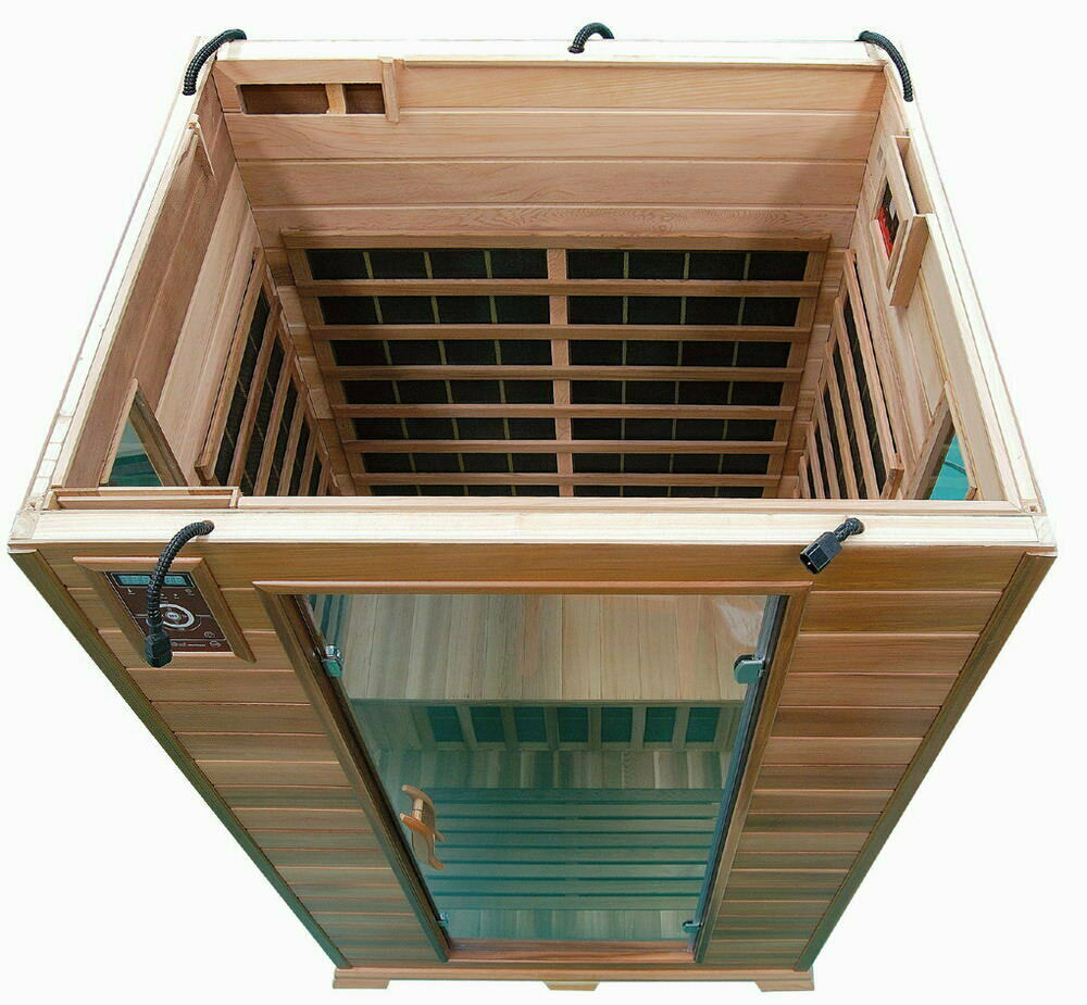 Luxus LED Infrarotsauna 120x105x190cm Zedern Infrarotkabine Wärmekabine 2 Pers. b (Copy)