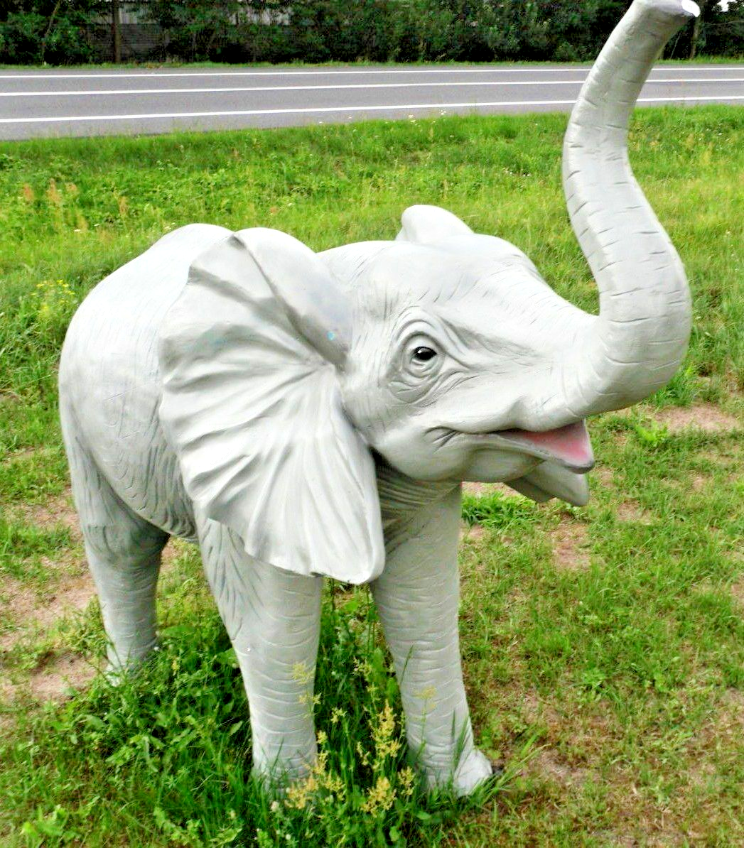 XXL Elefant Kind BABY 180cm lebensgross Gartendekoration Garten Deko Figur -Neu