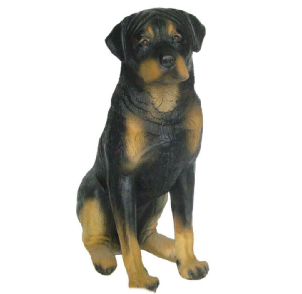 XL Premium Rottweiler lebensgross 70cm hoch Hund Garten Deko Figur lebensecht