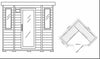 Luxus LED Infrarotsauna 150x150x190cm Infrarotkabine-Wärmekabine 4 Pers. Sauna