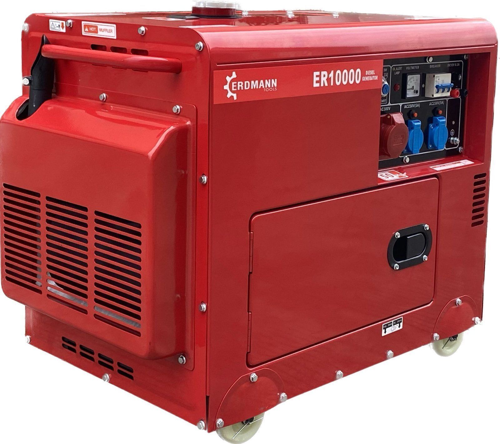 Premium Diesel Stromerzeuger 10kW+Batterie E-Start Generator  296ccm 2x220V-1x380