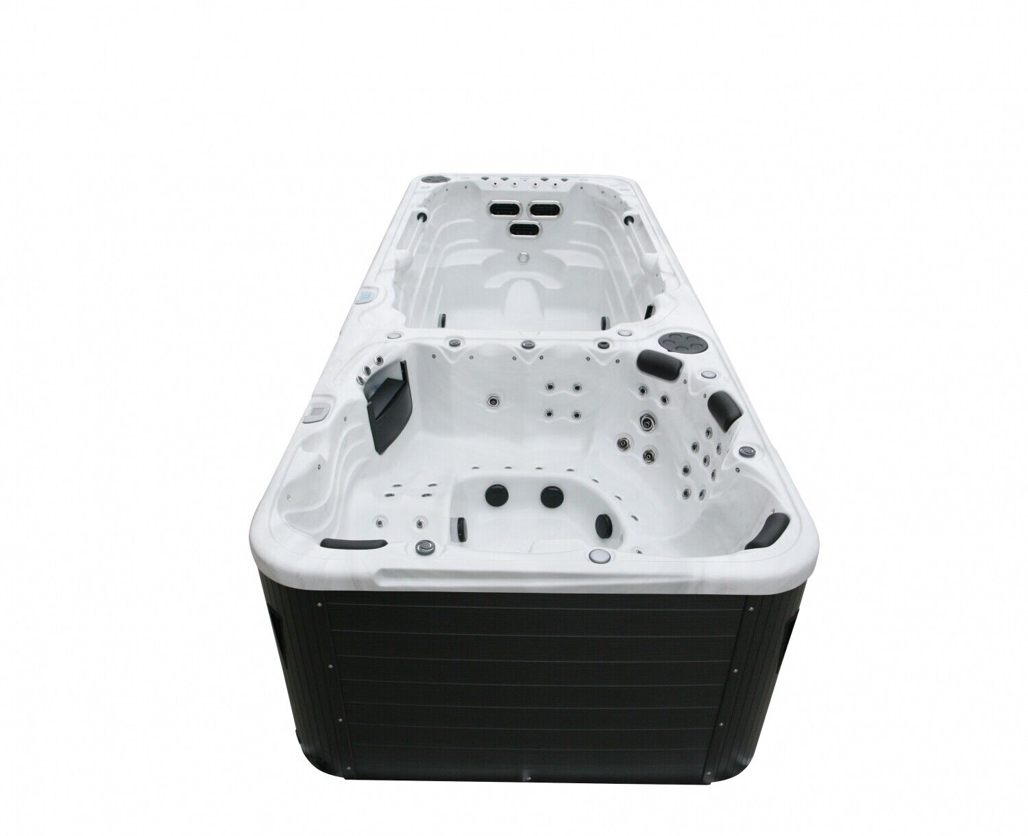 XXL Luxus Led Swim Spa 580x230cm Whirlpool Gegenstromanlage Outdoor Schwimmbad