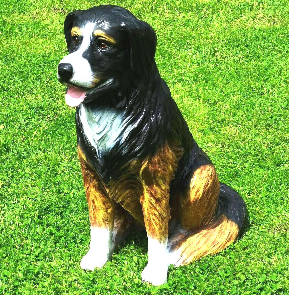 XL Berner Sennenhund in lebensgross Hund Garten Deko 80cm hoch Hunde lebensecht