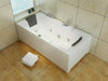 Luxus LED Whirlpool Badewanne SET 182x90cm +Heizung+Hydrojet +Ozon +Radio 2024 j