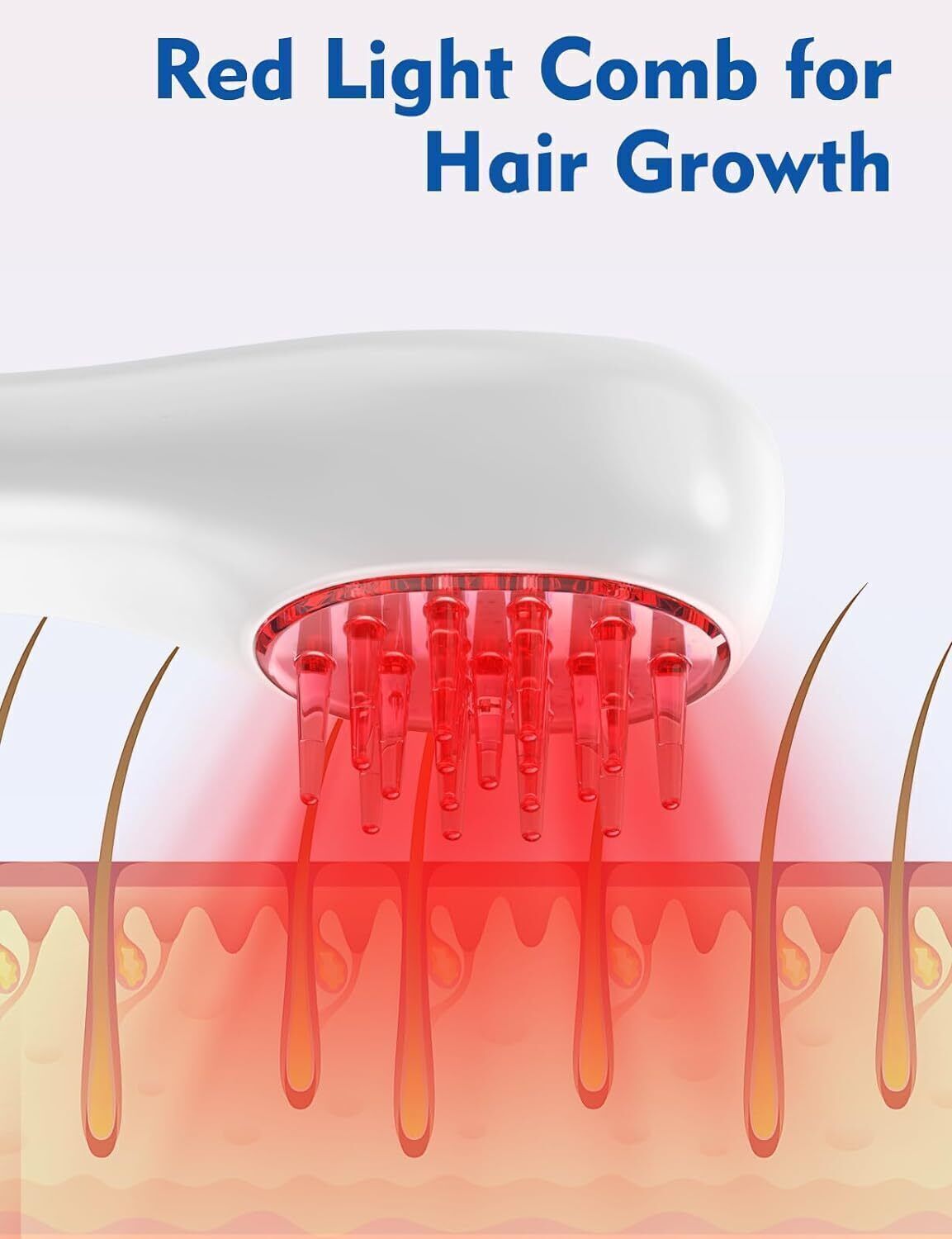 Premium Laser Rotlicht Laserbürste-Laserkamm-gegen Haarausfall Haarwuchsmittel d