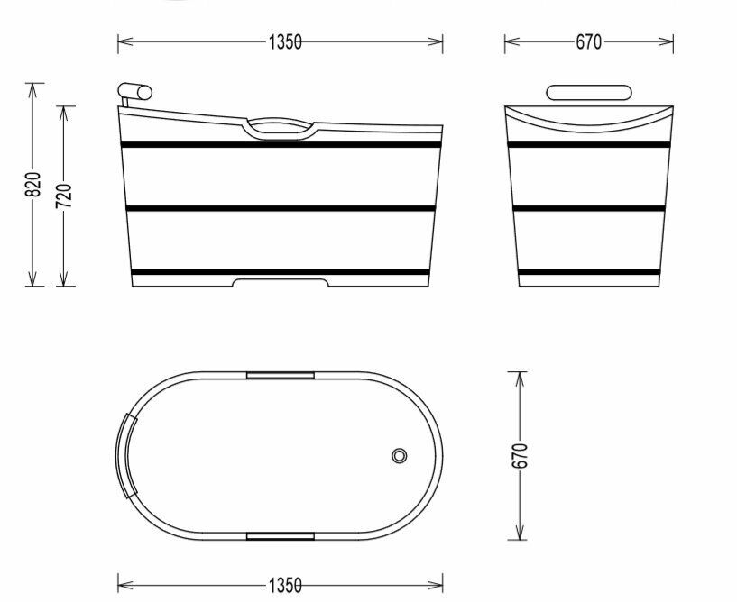 XXL Luxus freistehende Holz-Badewanne Holzbadewanne Tauchbecken Holzwanne 2024