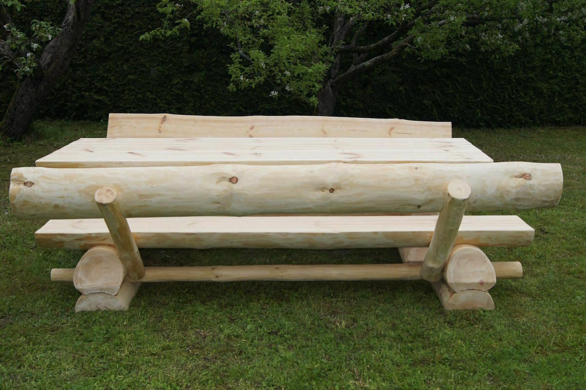 Luxus Premium Holzgarnitur Holz Massivholz Gartenmöbel Gartengarnitur 10 Pers. b