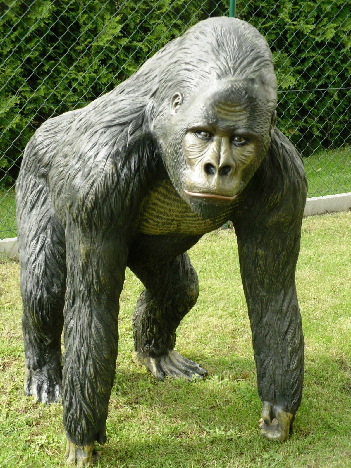 XXL GORILLA IN LEBENSGROSS AFFE PREMIUM Gartendeko 130cm Garten Dekoration DEKO