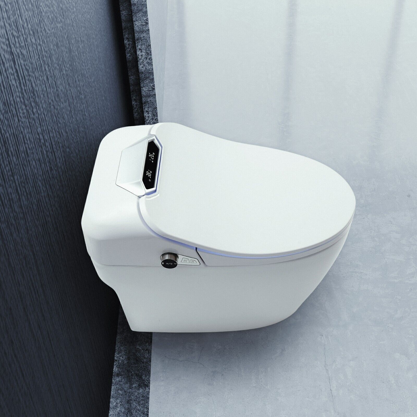 Luxus LED Dusch-WC Automatik Toilette Smart Toilet WC Beheizbar Anal Dusche +Fön b