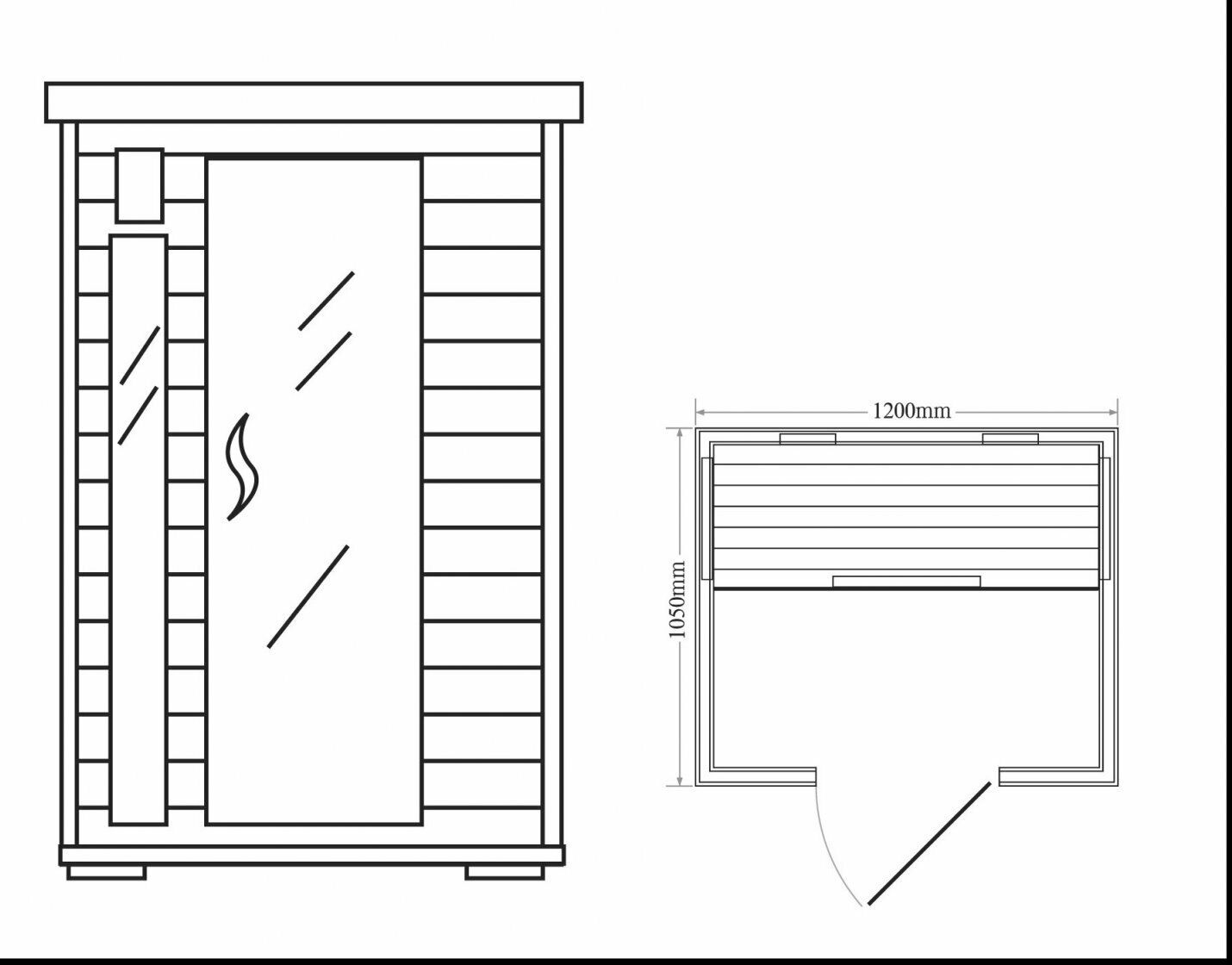 Luxus LED Infrarotsauna 120x105x190 cm Infrarotkabine Wärmekabine Sauna  2 Pers.