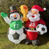 EM 2024 Pokal Fussball+Weihnachtsmann+Schneemann LED aufblasbar 180cm Airblown