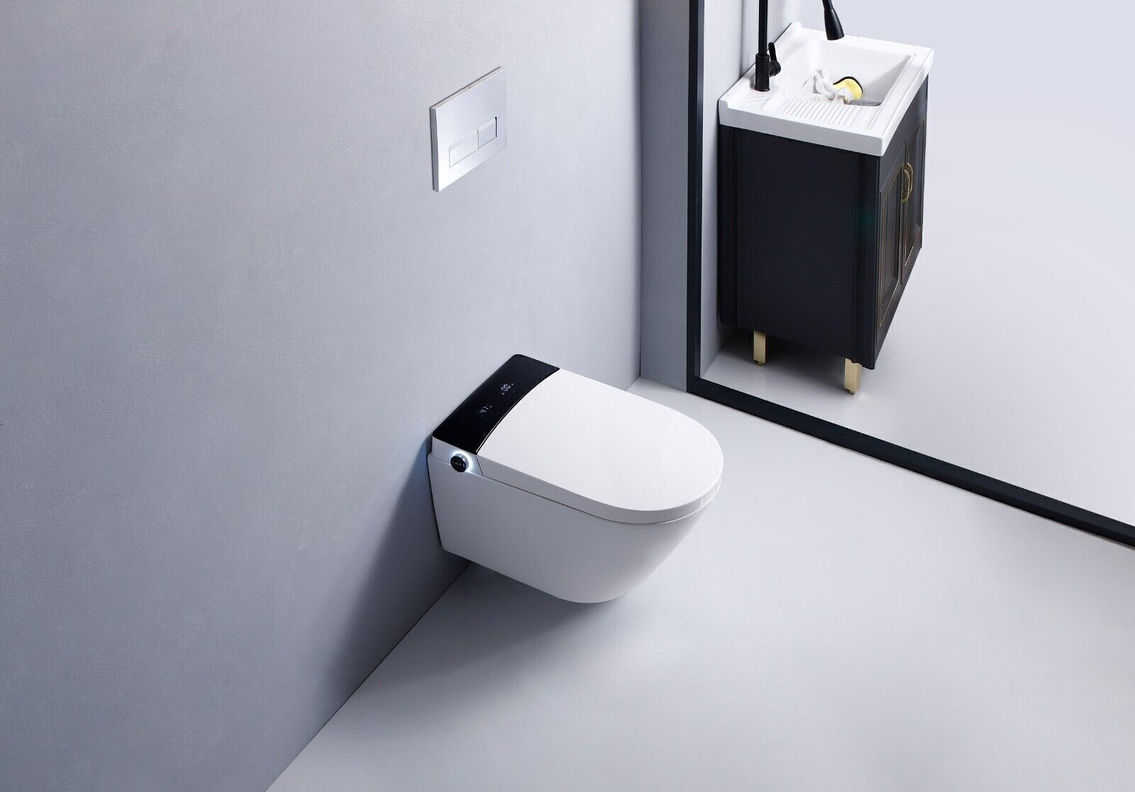 Luxus LED Dusch-WC Automatik Toilette Smart Toilet WC Beheizbar Anal Dusche+Fön-e