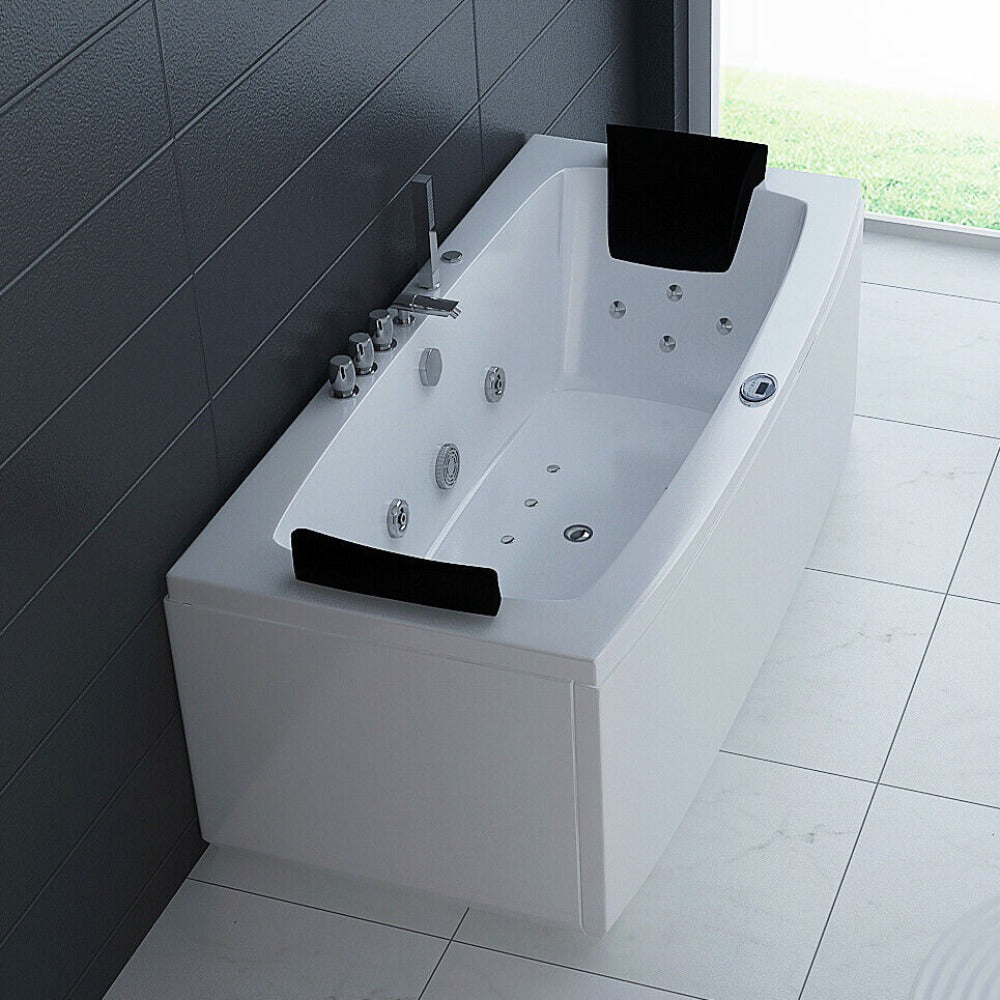 Luxus LED Whirlpool Badewanne SET 170x80cm +Heizung+Hydrojet +Ozon +Radio 2024