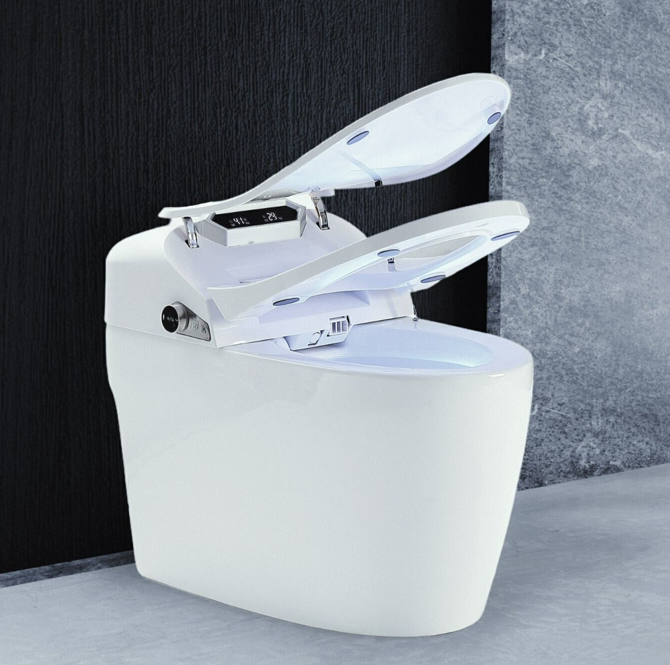 Luxus LED Dusch-WC Automatik Toilette Smart Toilet WC Beheizbar Anal Dusche +Fön b