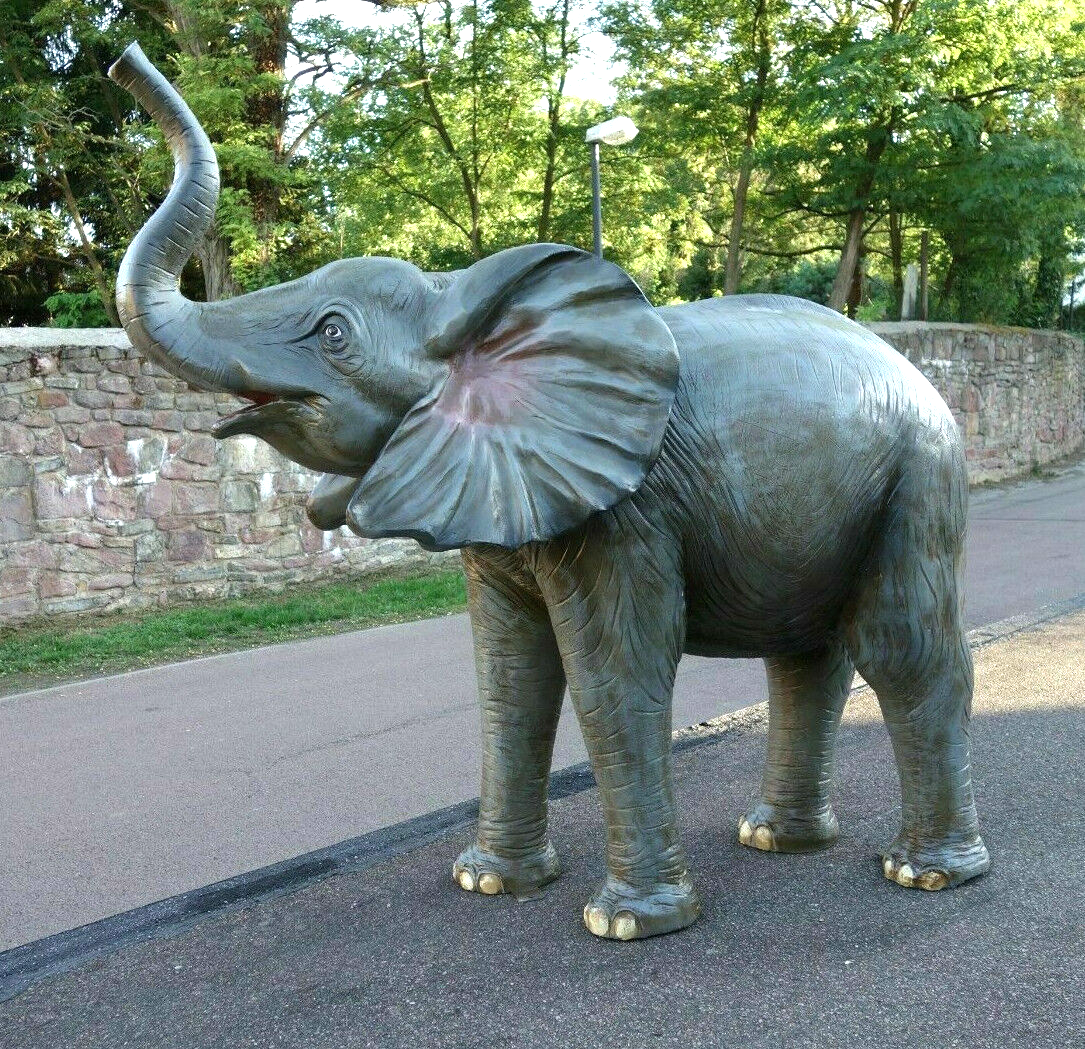 XXL Elefant Kind BABY 180cm lebensgross Gartendekoration Garten Deko Figur WOW