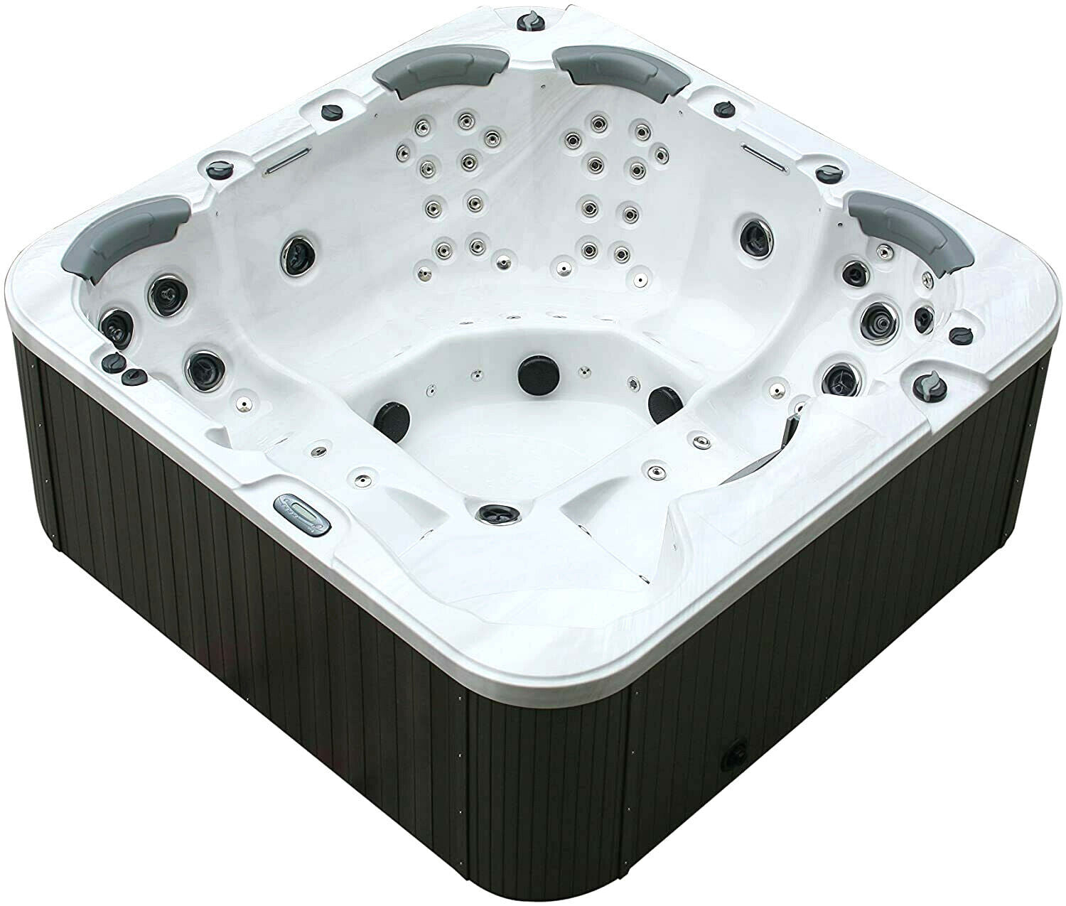 Luxus SPA LED Whirlpool SET 230x230 cm Farblicht+Outdoor+Indoor Pool 6 Pers. m. WIFI