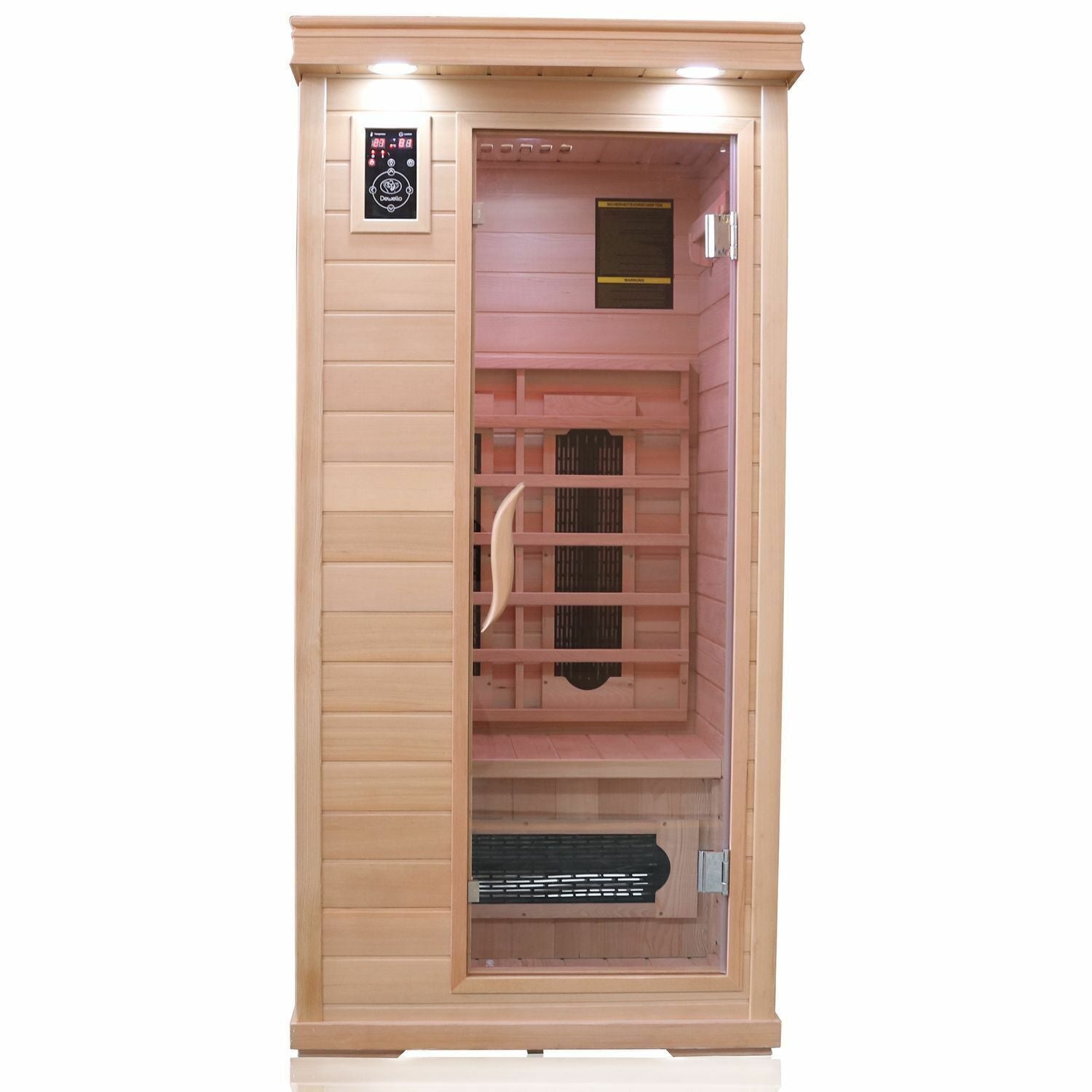 Luxus LED Infrarotsauna 90x90cm Sauna Infrarotkabine Wärmekabine Modell 2024