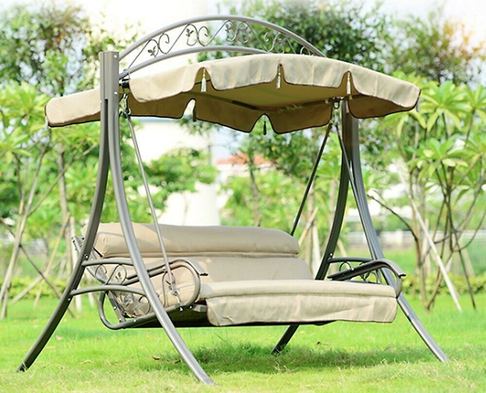 XXL Luxus Premium Hollywoodschaukel SET DELUXE-Gartenschaukel inkl. Sitzauflage