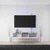 Premium LED RGB Lowboard 140x135 TV Board Sideboard Weiß Hochglanz Hängend