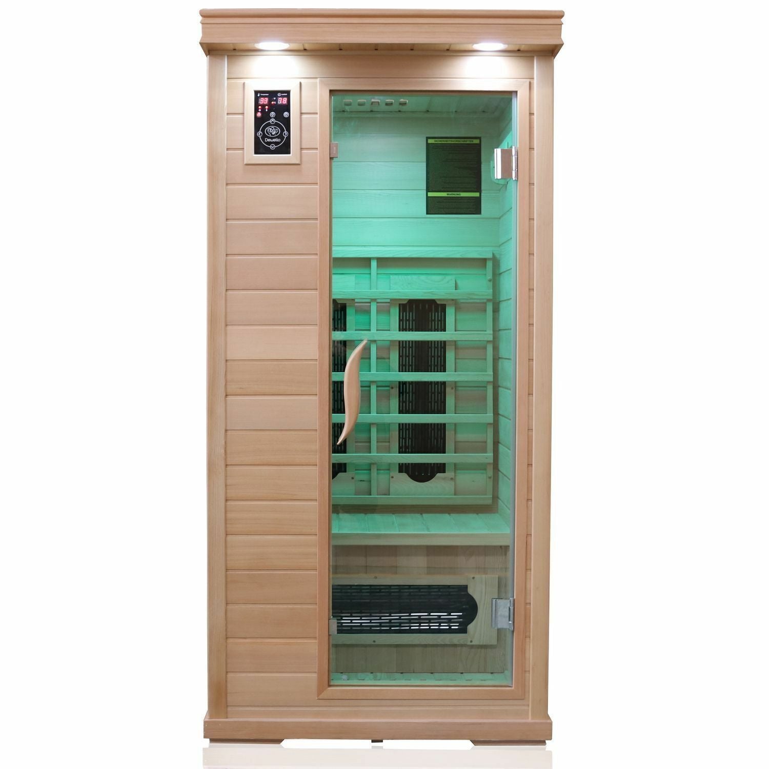 Luxus LED Infrarotsauna 90x90cm Sauna Infrarotkabine Wärmekabine Modell 2024