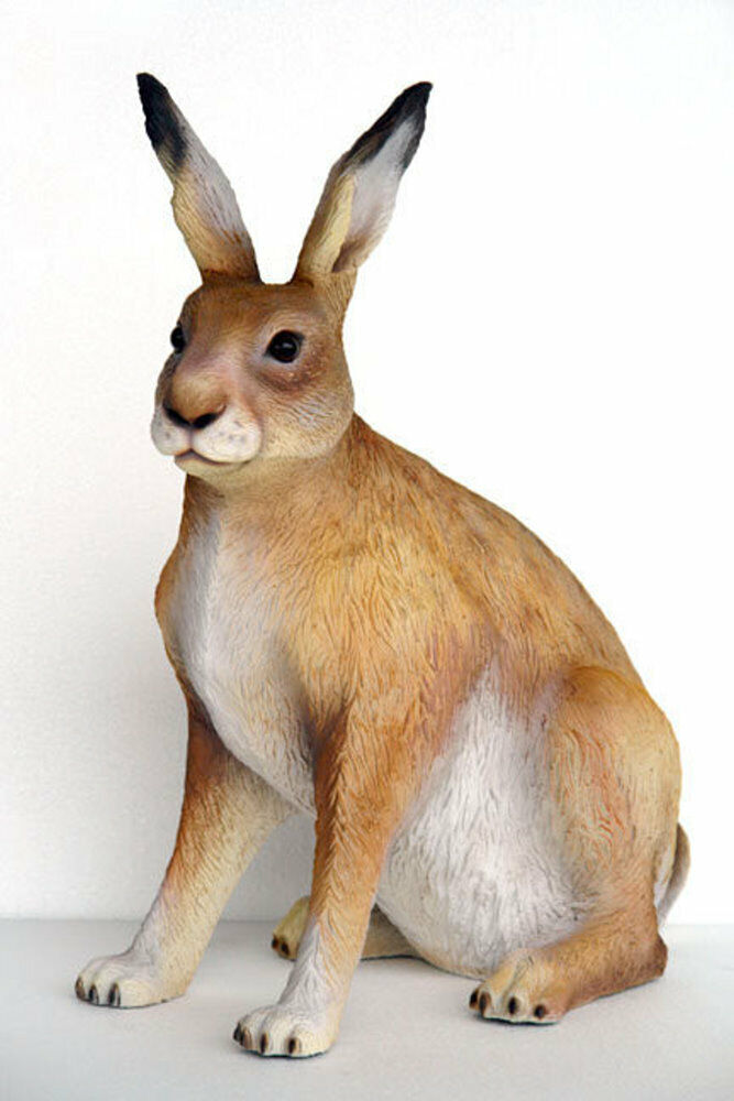 XXL Premium Hase  65cm x 55cm lebensgross Garten Deko Figur Tierfigur