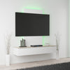 Premium LED RGB Lowboard 140x135 TV Board Sideboard Weiß Hochglanz Hängend