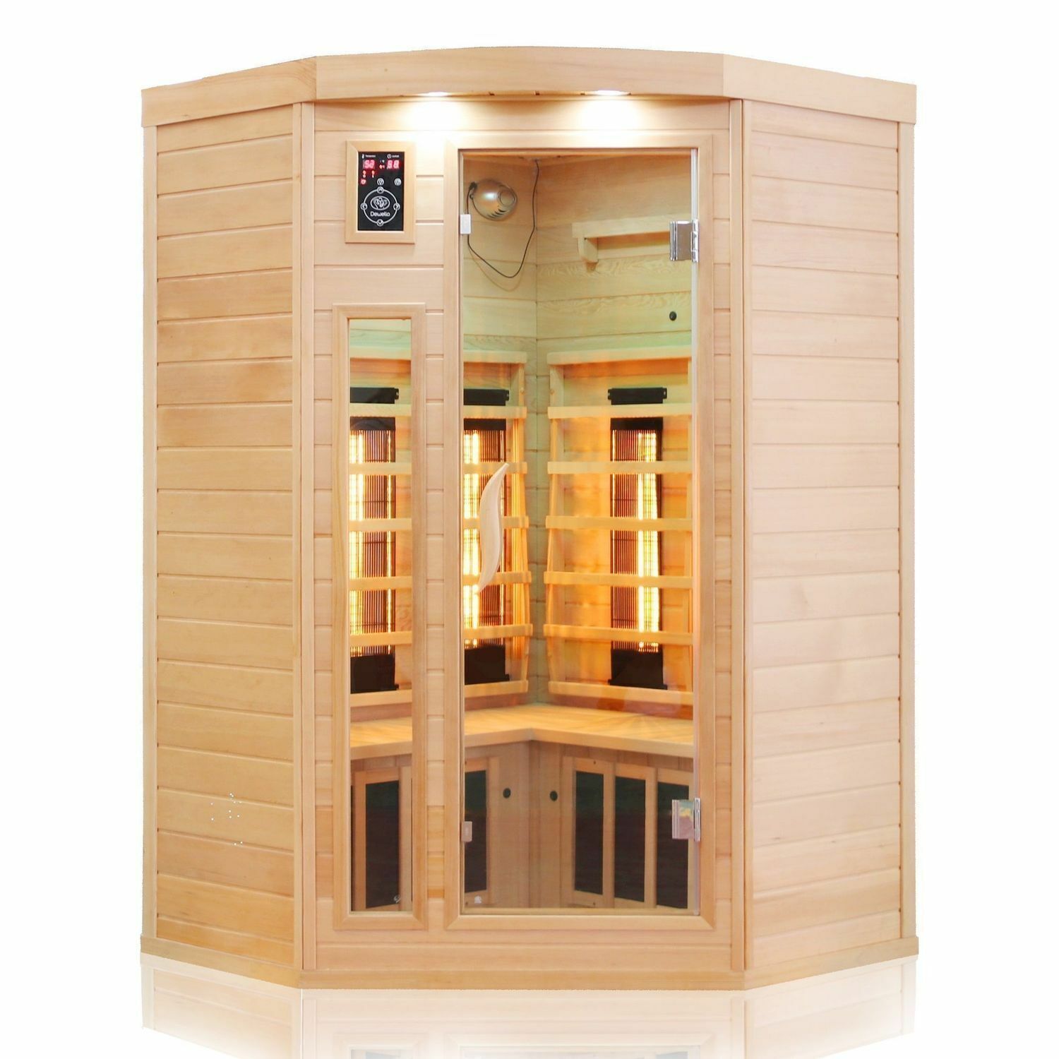 Luxus LED Infrarotsauna 140cm Dual-Therm Infrarotkabine Wärmekabine Vollspektrum