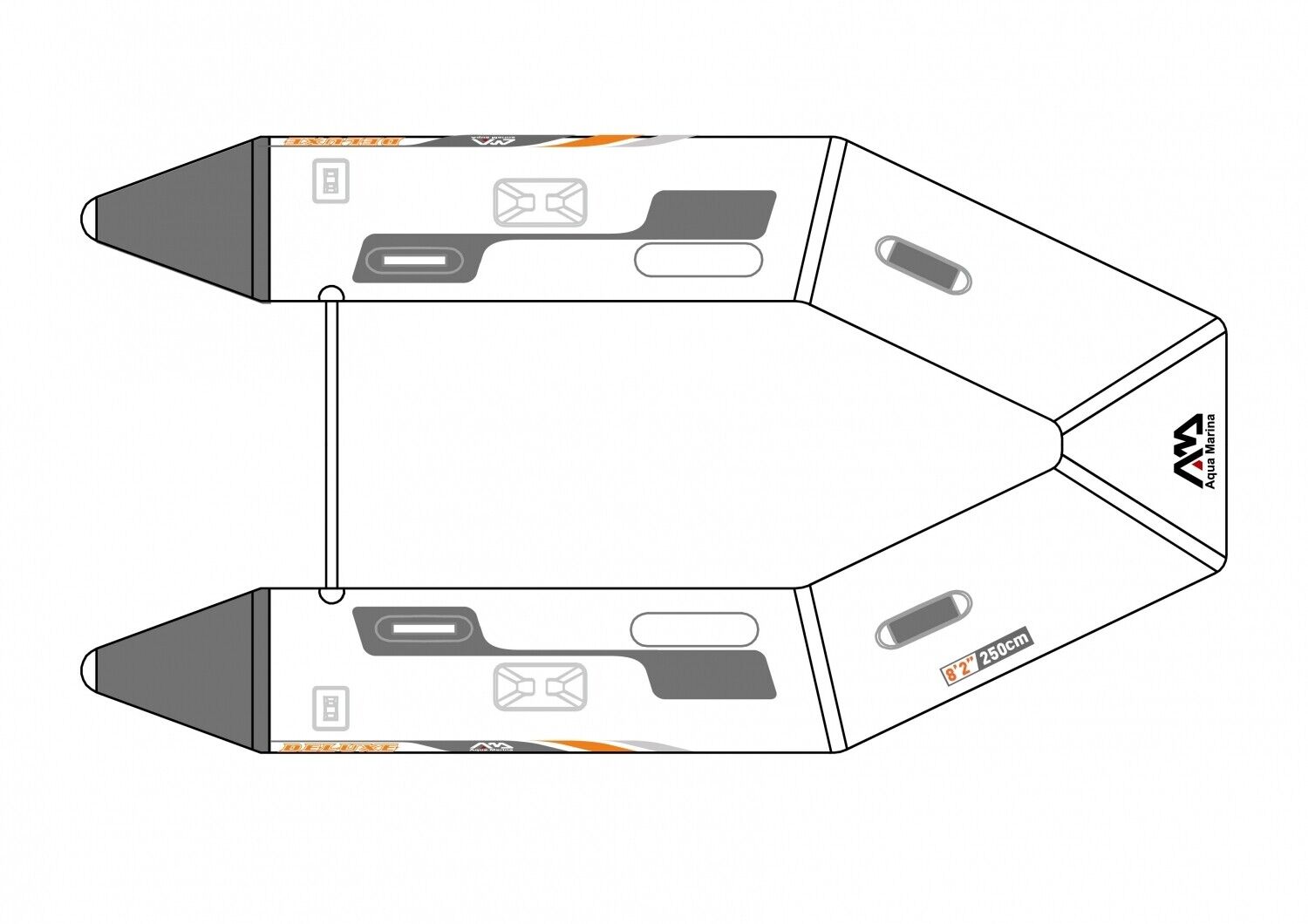 XXL DELUXE Motorboot 330 x 153cm SET Angelboot Schlauchboot Sportboot Ruderboot