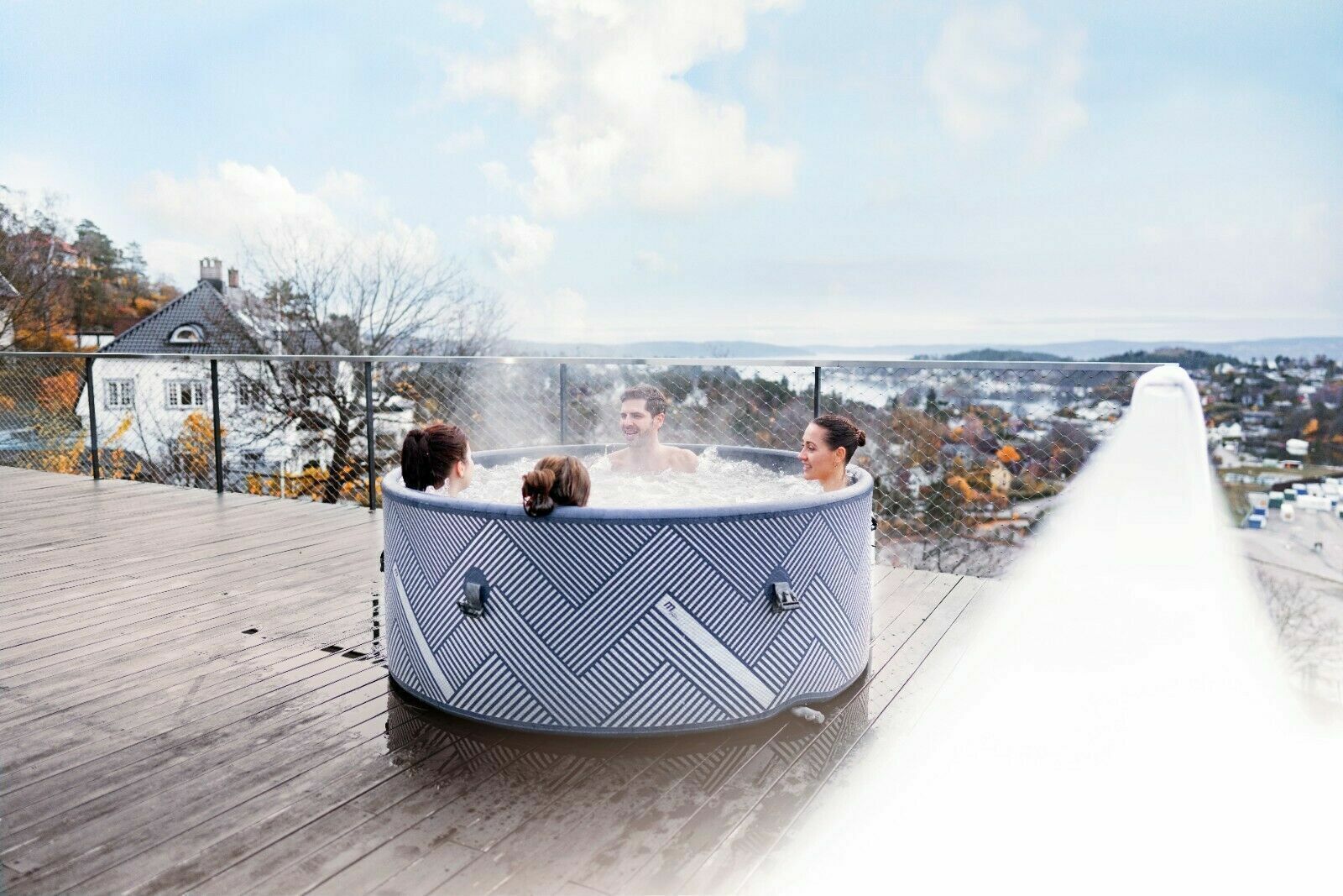 Luxus Whirlpool aufblasbar MSPA Outdoor+Indoor Pool Ø173cm+APP 6 Pers. NEU 2024