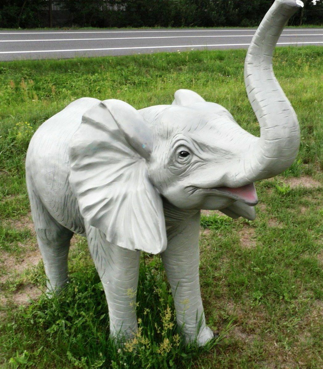 XXL Elefant Kind BABY 180cm lebensgross Gartendekoration Garten Deko Figur WOW