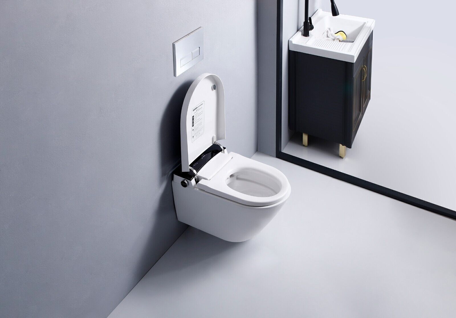 Luxus LED Dusch-WC Automatik Toilette Smart Toilet WC Beheizbar Anal Dusche+Fön-g